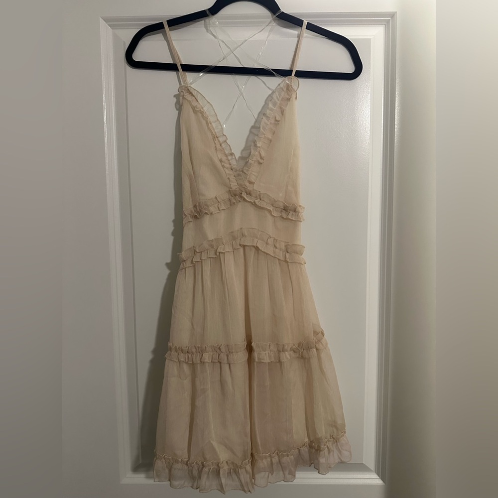 Windsor Cream Ruffle Dress